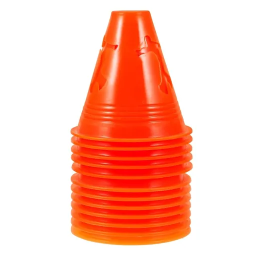 12-Pack Plastic Training Cones with Flat Bottom for Outdoor Sports, Agility Drills, and Stability