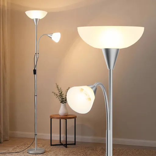 Artiss Floor Lamp Mother and Child Modern Home Living Room Office Reading Silver