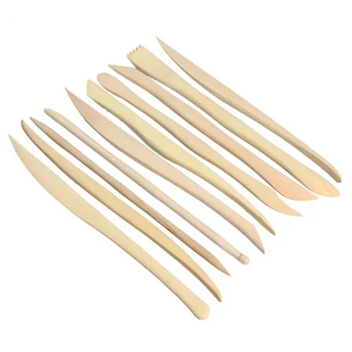 10-Piece Clay Sculpting Tools Double Ended Ceramic Wooden Clay Modeling Sculpture Tools Polymer Modeling Clay Tools