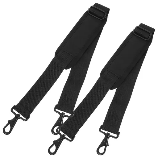 Bass Case Straps 2 Pcs Violin Case Erhu Case Pipa Snare Drum Clarinet Saxophone Case Belts (Black),42.91" .5"X0.04