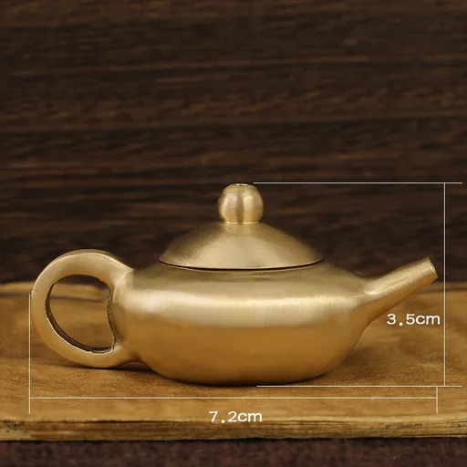 Decoration Furniture Boy Office Dispenser Scene Micro Table Brass Drinks Chinese Fengshui Tea Teapot Room Small