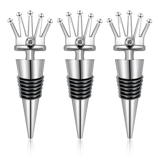 Wine Stoppers Reusable Wine Stopper Decorative Wine Bottle Stopper Beverage Bottle Stopper Wine Corks for Keeping Wine (3PCS)