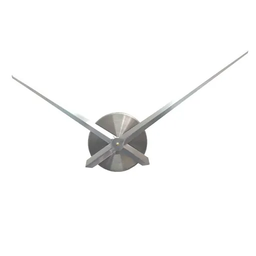 silvery 3D Clock Hands, DIY Large Clock Movement Mechanism with 39cm Long Spade Hand, 3D Wall Clocks Home Decor