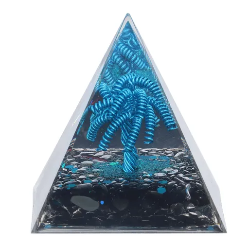 Orgone Pyramid Energy Generation Peaceful Exquisite Healing Energized Gemstones Pyramids for Home Offices Bedroom