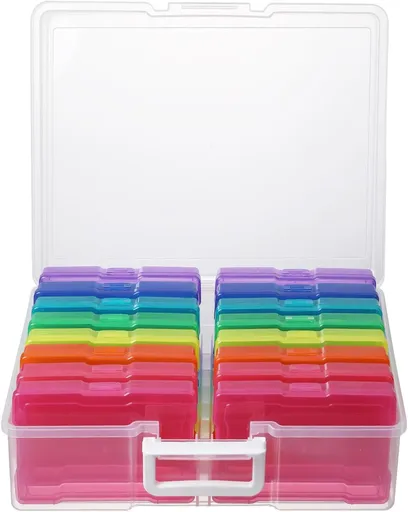 Photo Album Organizer 16 Box Set 4x6 Inch Colourful Photo Storage