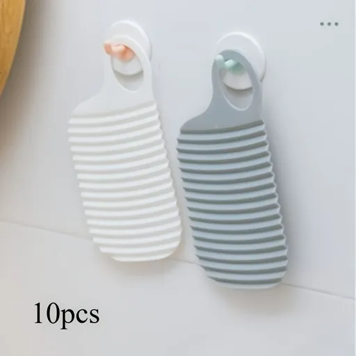 1pc Household Thickened Plastic Washboard, Anti-Slip Design with Clothes Pegs, Durable Laundry Tool for Dorm Use, Wash Underwear, Socks & Delicates, Random Color, 1pc