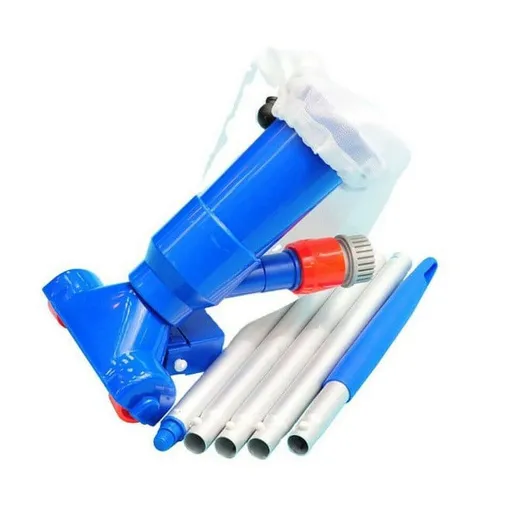 Pool Vacuum for above Ground Pool, Handheld Swimming Pool Jet Cleaner, Leaf Vacuum Kit with 5 Section Poles Up to 4 ft, Small Vacuum for Underwater, Swimming Pool Cleaner Supplies