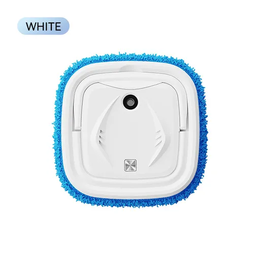 White Smart Robotic Floor Mop with Humidifier Spray - Ultra-Slim Automatic Wet & Dry Floor Cleaner