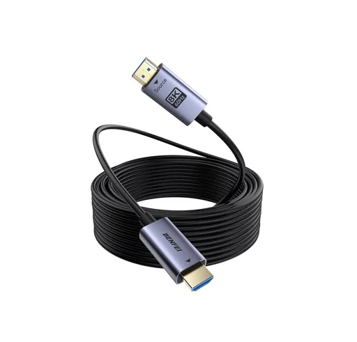 BENFEI 000450GY-100F 8K HDMI 2.1 Fiber Optic Cable 100ft 48Gbps 4K240Hz CL3 eARC HDR