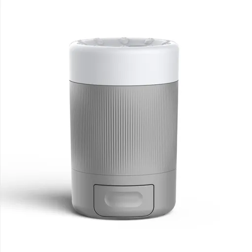 Grey Pet Paw Cleaner Cup - Portable Dog Foot Washer with Soft Silicone Bristles - Easy Clean, Detachable Design for Small to Medium Dogs & Cats