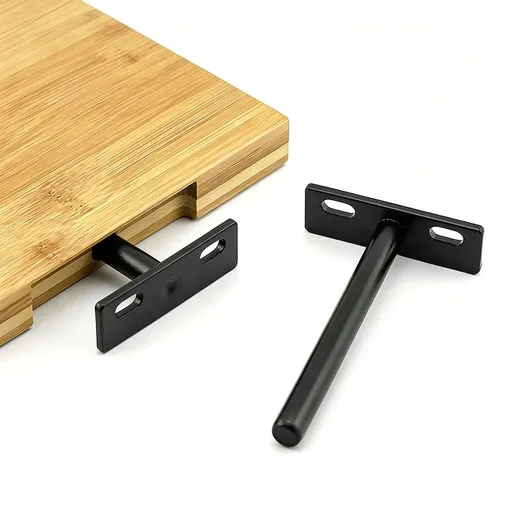 4 Pcs Floating Shelf Brackets, 4 Inch Solid Steel Hidden Blind Support, for Wall Mounted Backdrop Wall Shelf Wood Shelves