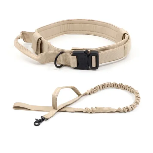 Nylon Dog Collar Training Buckle 3.8cm Khaki suit XL code (50-62cm)