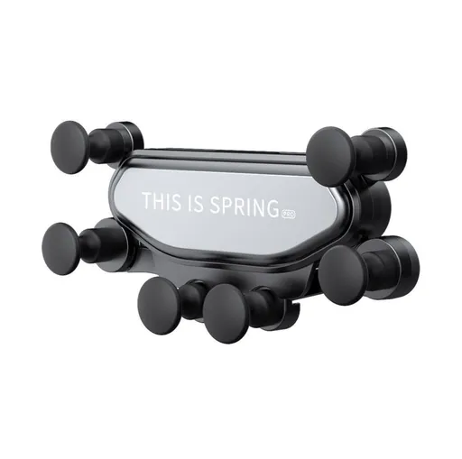 Car Phone Holder THIS IS SPRING Gravity Air Vent [KM20 three generation silent bracket] moonlight silver