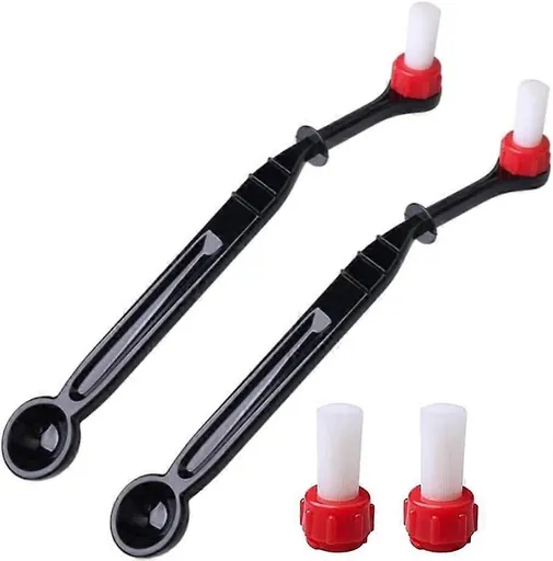 2Pcs Coffee Cleaning Brush with 2 Replaceable Nylon Heads Anti-Scald Handle
