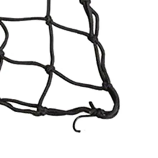 Made of Latex Heavy Duty Bungee Net Stretches to 33"x33", Luggage Thicken Netting with3 x3 Small Mesh&6 Adjustable Metal Hooks