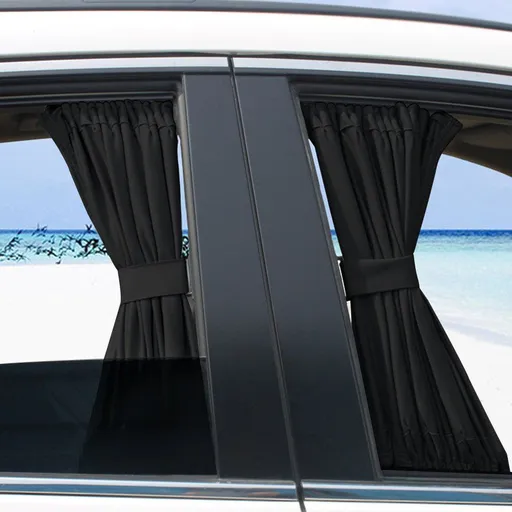 Car Side Window Curtain, 2Pcs Car Curtains Foldable Sunshade Protection, Removable Slidable Car Privacy Curtains for Car