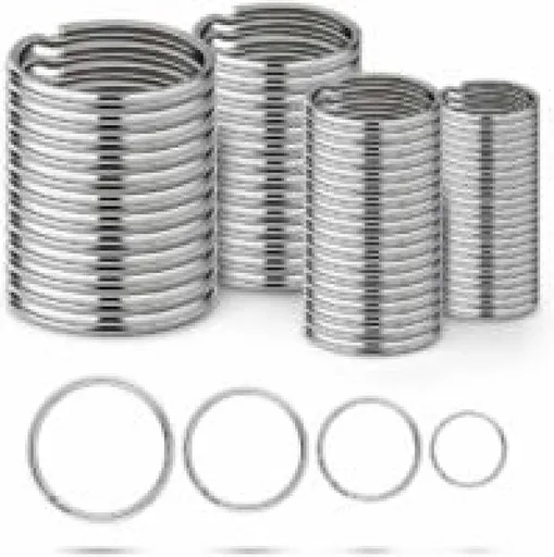 80 stitches - Snap rings - Book rings - Keychains - Key rings - Curtain rings - Key split rings - O-rings - 15/20/25/30 mm - 20 of each size - for Hobby & Key tags