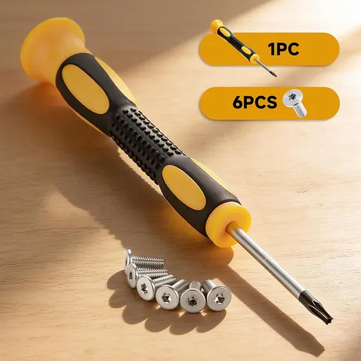 Screwdriver Replacements and 6 Pcs Security Mounting Screws Compatible with myQ Smart Garage Door Video Keypad, Easy to Install
