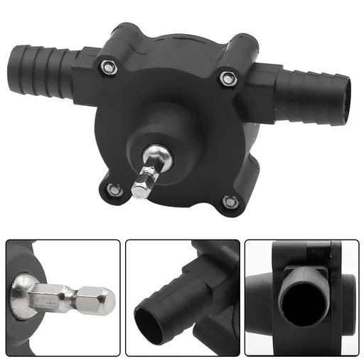 Small electric drill pump, portable hand drill power water pump, diesel engine oil liquid water, manual self-priming delivery