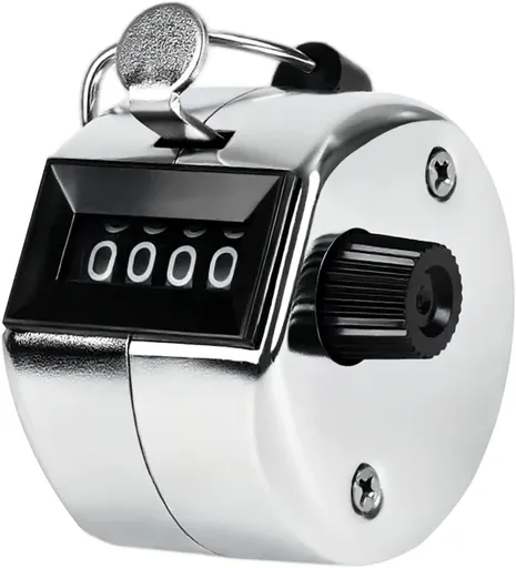 l Handheld Tally Counter, Clicker Counter with 4 Digit Display, Hand Mechanical Counter for Counting, Golf, Baseball, Knitting, Coaching, Fishing and Laps