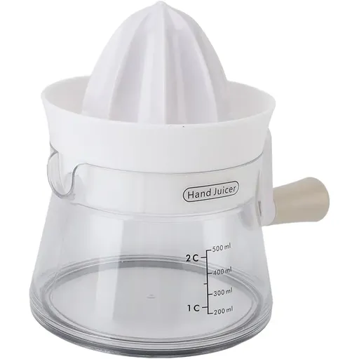 Manual Juice Extractor for Orange Lemon Home Citrus Juicer Hand Compressor - White