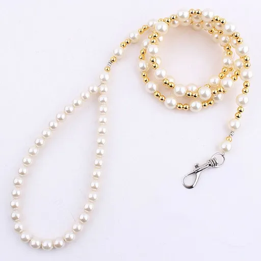 Platinum Pearl Beaded Dog Leash 120cm Platinum Pearl (120 cmx1.2)