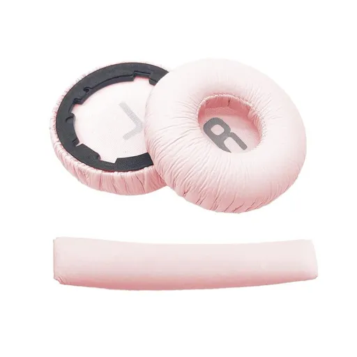Replacement Snap-On Ear Pads Headband Set Compatible with JBL Tune 600BT / T520BT / T510BT / T500BT / T450BT Pink