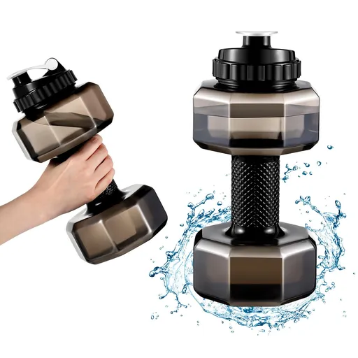 75 oz Dumbbell Water Bottle Gym Gifts for Men Water Battle Big Capacity Sports Fitness Exercise Jug for Father's Day Birthday