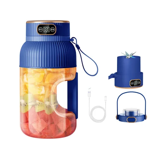 Portable Electric Mixing Cup, One-Button Mixing, 1200 mL, Blue