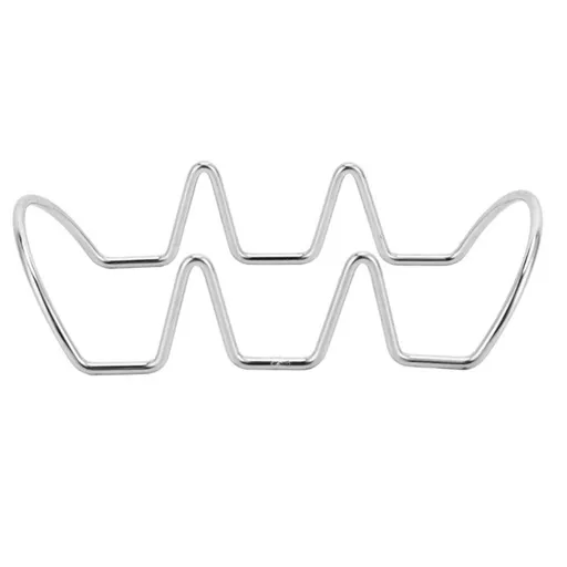 Taco Holder U Shaped Taco Rack Stainless Steel Taco Shell Stand Up Holder for Baking Party Gathering 3 Grid