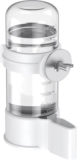 Bird Water Dispenser, Automatic Water Feeder, Plastic Cage Water Dispenser, White Parrot Waterer for Small Parakeet Cockatiel Budgie Lovebirds (Not Fit for Food Feeding)