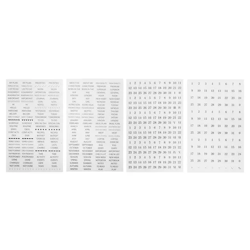Black PVC Planner Stickers for Scrapbook and Journal
