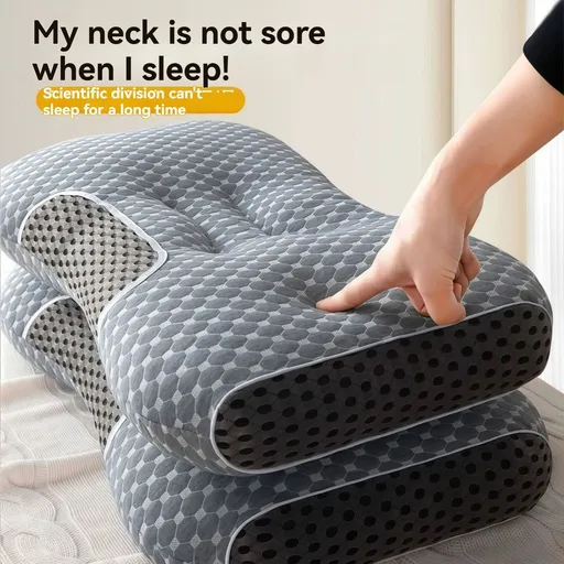 Knitted Neck Pillow Ultra Soft Pillow Breathable Pillow Moisture Wicking Pillow - Black - Size 800g