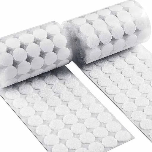 Round Scratch Stickers Self-1200 Round Self-Adhesive Hook and Loops, 600 Pairs Circles with Self-Adhesive Hook and Loop Pads, 15mm
