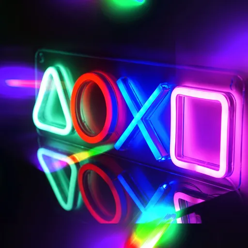 Neon Light Signs, LED Neon Art Decorative(Geometry) perfect game room decoration,light up personality space