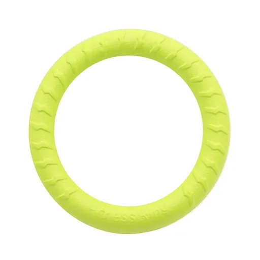 Eva Pet Chewing Training Ring, 11 Inches in Diameter, Dog Chew Rubber Ring Toy Interactive Tug & Training Toy, Suitable for Most Dog Sizes Green