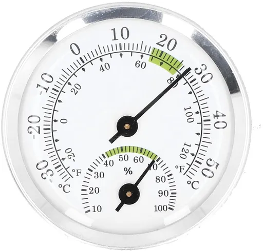 Dial Thermometer-Hygrometer Mini - -30~50℃ - For Refrigerator & Cigar Box