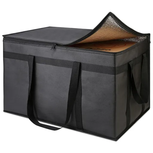 Insulated Food Delivery Bag Cooler Bags Keep Food Warm Catering Therma for doordash Catering cooler bags insulated catering bag shopper accessories hot (Black)