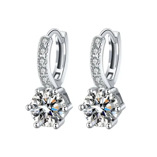 Earrings for Women Dangle Hoop Earrings with Charms Small Tiny Cubic Zirconia Dangling Diamond Jewelry Gifts Hypoallergenic Cuff