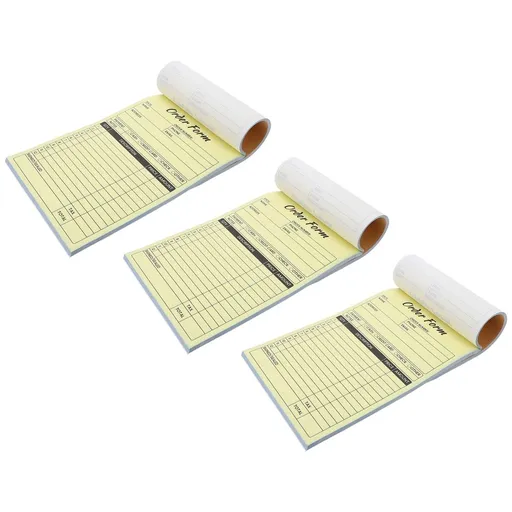 3-Pack Receipt Books for Small Business with Copies, Portable and Handy Order Organizer Notepad
