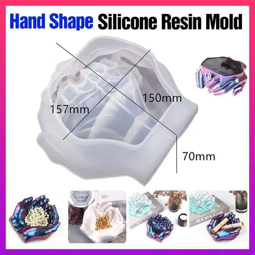 Hand Shape Silicone Resin Mold For DIY Epoxy Tray Jewellery Holder Casting