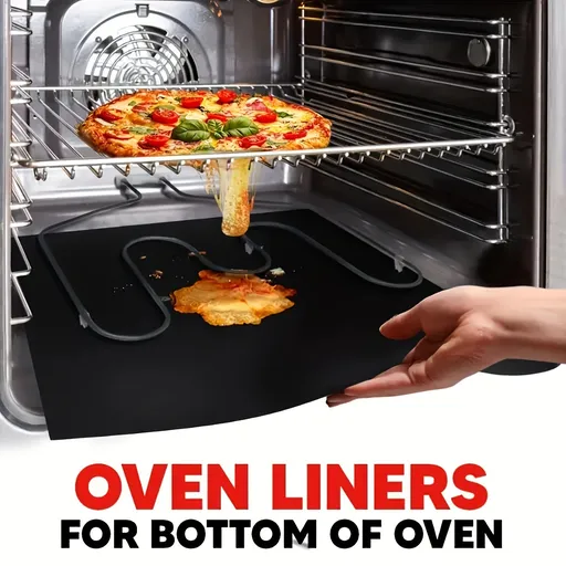 2-Pack 33x40cm Reusable Drip Guard for Ovens, Grills & Microwaves - High-Temperature Resistant Fiberglass Baking Sheet, Heavy Duty & Easy Clean