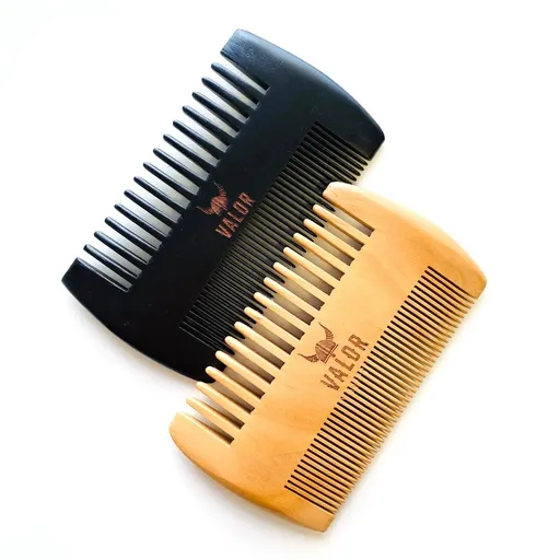 Wooden Beard Comb Black