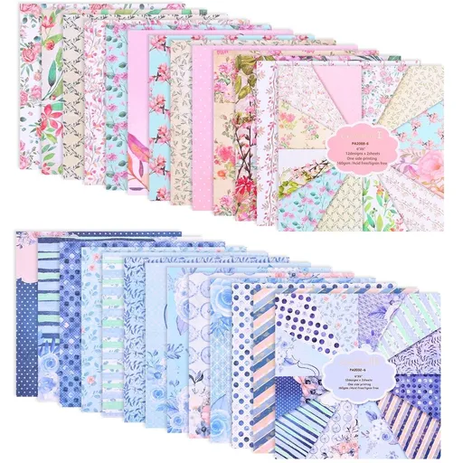 6x6 Inch Scrapbook Paper 48 Sheet Pattern Paper 160gsm Acid Free Cardstock for Scrapbooking Journaling Card Making