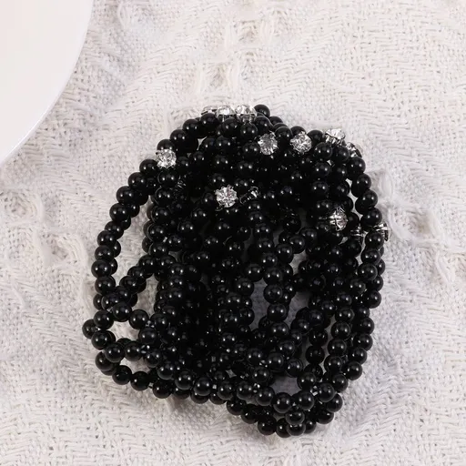 Mesh Crochet Hair Net Formal Accessory for Women Gymnastics 1Set Black