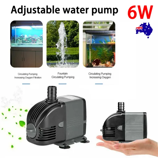 6W Adjustable Flow Aquarium Pump Water Submersible Fish Tank Fountain Pond Marine