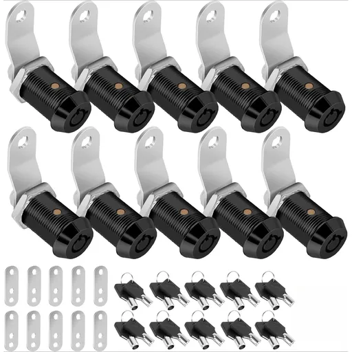 5 Pack Cabinet Locks With Keys, Keyed Alike RV Storage Door Camper Toolbox Cam Locks, 1 in