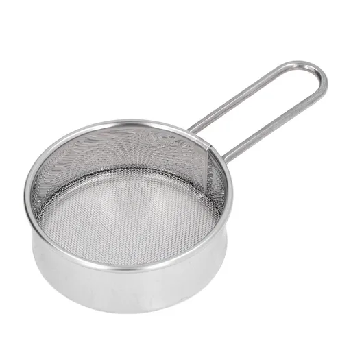 Mini Round Flour Sieve 304 Stainless Steel Fine 40 Mesh Small Professional Flour Strainer for Home Bakeries Cake Shops One Mini Flour Sieve