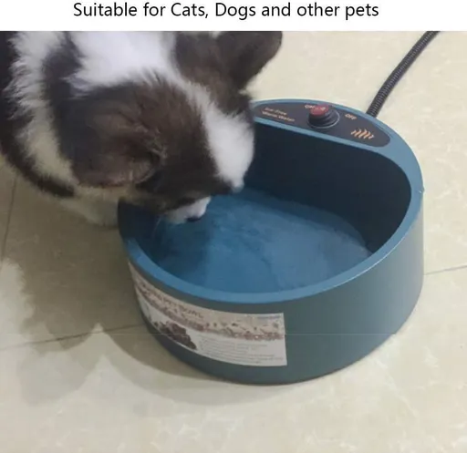 Pet Heated Bowl, 2000ml Thermal Automatic Constant Temperature Pet Heating Feeding Drinking Bowls Small, Medium Large and Cats