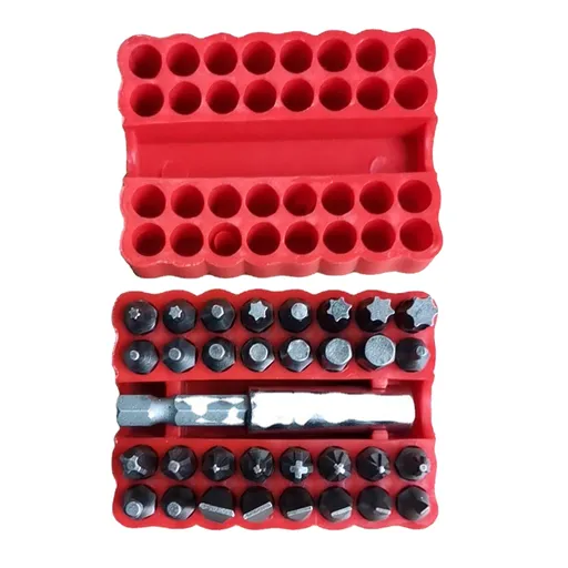 Drill, Drill Bit Promotion, Electric Screwdriver Combination Suit Hexagonal Slotted Opening Various Styles Multi Size Screwdriver 33 Pieces Set A